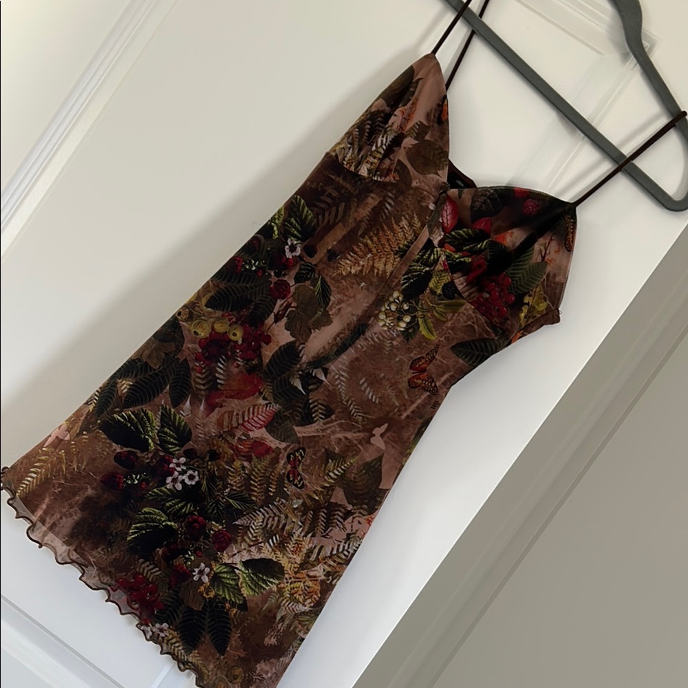Urban outfitters Floral Slip Dress with Spaghetti Straps